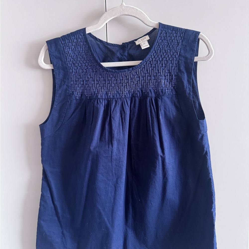 J. Crew Navy Blue Sleeveless Top